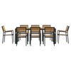 vidaXL Garden Dining Set 9 pcs Black and brown