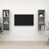 vidaXL TV Cabinet Set of 2 Concrete Grey Engineered Wood Wall Mounting