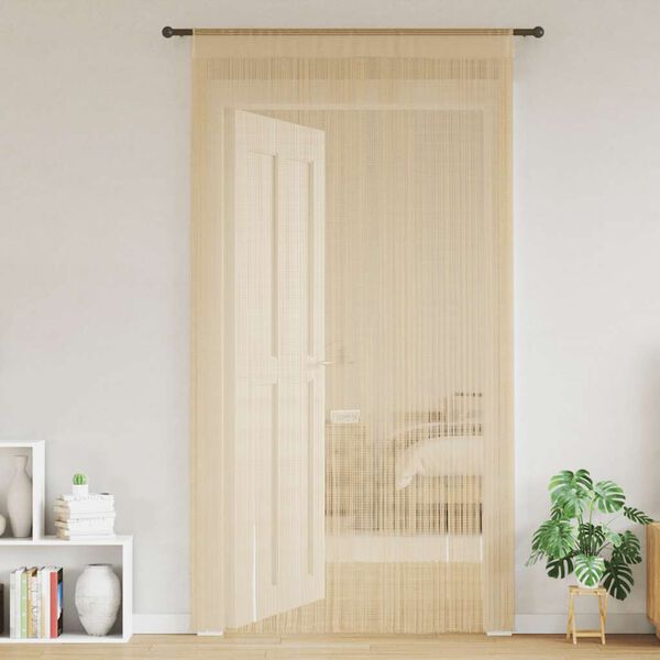 vidaXL String Curtains 2 pcs 39.4x98.4" Beige