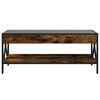 vidaXL Coffee Table Smoked Oak Engineered wood, Glass, Metal Medium