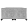vidaXL Coffee Table Concrete Grey Engineered Wood Medium Extendable
