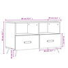 vidaXL TV Cabinet White Engineered wood, iron 31.5in x 14.2in x 19.7in