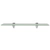 vidaXL Floating Shelf Frosted Tempered safety glass, Zinc alloy
