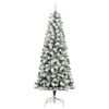 vidaXL Artificial Hinged Christmas Tree Green PVC Medium
