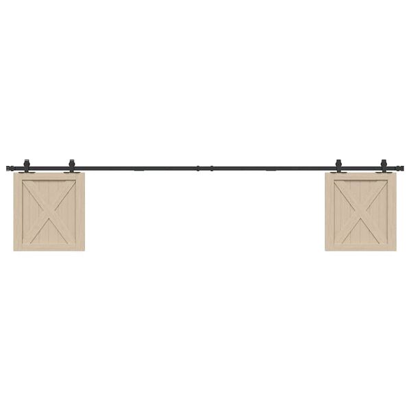 vidaXL Sliding Cabinet Door Kit 96.1 " Carbon Steel