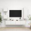 vidaXL TV Cabinet Set Set of 5 White Engineered wood Medium