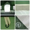 vidaXL Family Tent Green and Beige 244.88 x 116.14 x 93.70 in