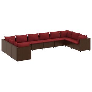 vidaXL Patio Lounge Set Brown