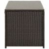 vidaXL Outdoor Storage Box Brown Polyethylene rattan, Powder-coated steel