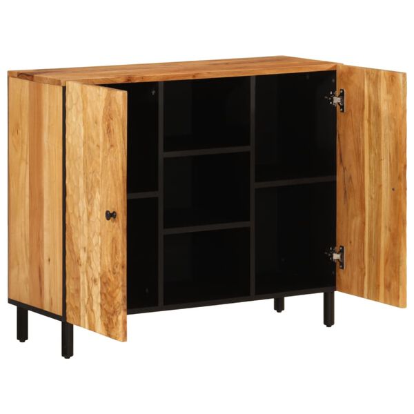 vidaXL Side Cabinet Natural wood Solid Acacia wood, Engineered wood, Iron