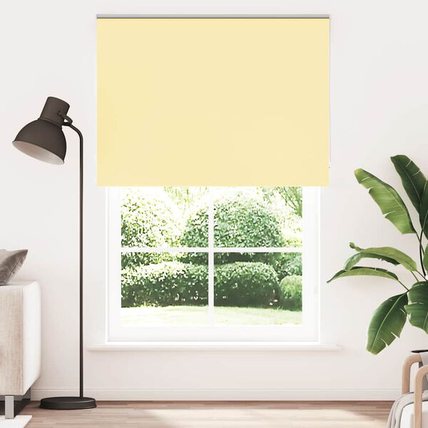 vidaXL Roller Blind Yellow Polyester, Aluminum 57.1 in x 82.7 in