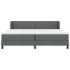 vidaXL Box Spring Bed with Mattress Dark grey 78.74 x 78.74 in Fabric