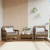 vidaXL Garden Chair Honey Brown Solid Pine Wood, Oxford Fabric Standard