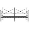 vidaXL Daybed With Trundle Black Steel Twin