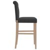 vidaXL Bar Chair Dark grey Solid rubber wood, fabric (100% polyester)
