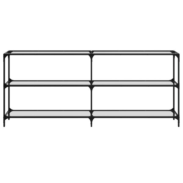 vidaXL Console Table Clear glass, Stainless Steel