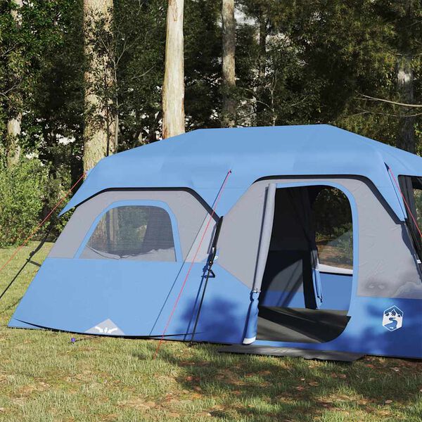 vidaXL Family Tent 9-Person Blue Quick Release Waterproof