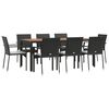 vidaXL Garden Dining Set Black, Cream White