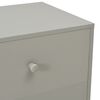 vidaXL Bedside Cabinet Set of 2 Grey MDF and Solid Pine Wood