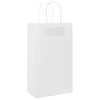 vidaXL Paper Bags 250 pcs with Handles White 21x11x36 cm