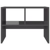 vidaXL Side Table High gloss grey Engineered wood Medium Side Table