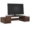 vidaXL Monitor Stand with Storage Brown Oak 27.6x10.6x5.9" Engineered Wood