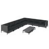 vidaXL Garden Lounge Set Dark Grey, Black