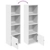 vidaXL Bookcase White Engineered wood 40.2 x 12.2 x 9.4 in Bookcase