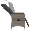 vidaXL Reclining Garden Chair Set of 2 Grey, Dark Grey