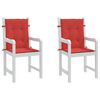 vidaXL Lowback Chair Cushion Set of 2 Red Oxford fabric (100% polyester)