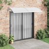 vidaXL Door Canopy Grey brackets and transparent sheets