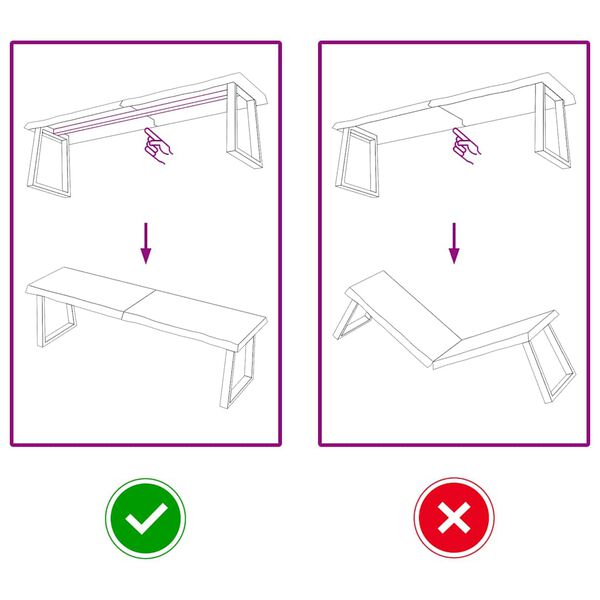 vidaXL Table Top Dark Brown Solid Oak Wood Medium Foldable