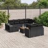 vidaXL Garden Sofa Set Black