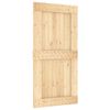 vidaXL Sliding Door with Hardware Set 39.4x82.7" Solid Wood Pine