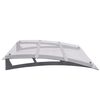 vidaXL Door Canopy Silver and Transparent PET, Steel, Aluminum