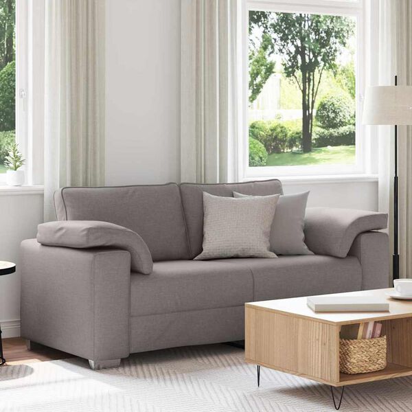 vidaXL Sofa Taupe 70.87 x 30.31 x 32.28 in Fabric