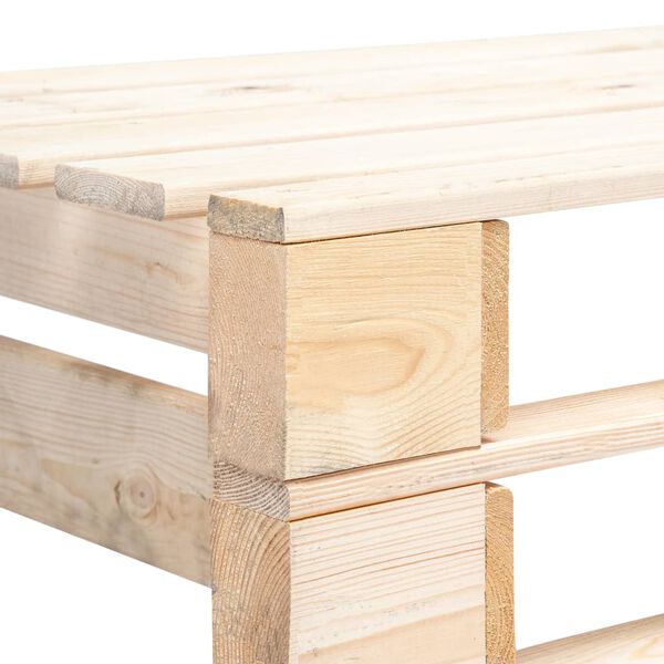 vidaXL Pallet Bench Natural wood color Impregnated pinewood Standard