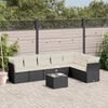 vidaXL Garden Sofa Set Black PE Rattan Large Modular Garden Sofa Set