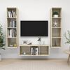 vidaXL TV Cabinet Set Sonoma Oak Engineered Wood TV Cabinet Set