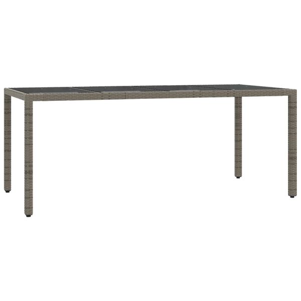 vidaXL Garden Dining Set Grey PE Rattan Removable Covers