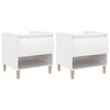 vidaXL Bedside Table Set of 2 High gloss white
