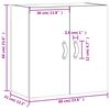vidaXL Wall Cabinet White Engineered wood Medium Wall Cabinet
