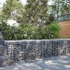 vidaXL Gabion Basket Silver Galvanized Iron 78.7 x 19.7 x 19.7 in