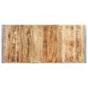 vidaXL Dining Table Brown and Grey Rough Mango Wood and Steel Large