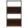 vidaXL Bookshelf Brown oak Engineered wood, Iron High Cabinet