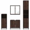 vidaXL Bathroom Furniture Set Brown Oak Engineered Wood, Metal Large