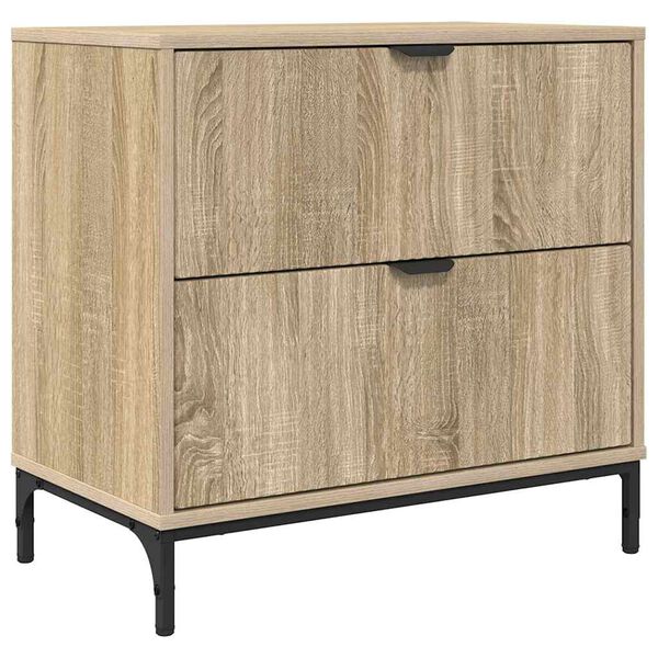 vidaXL Bedside Table Sonoma oak 63.5 x 36 x 61 cm Engineered wood