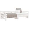 vidaXL Day Bed White Solid pine wood Twin, Full
