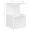 vidaXL Bedside Cabinet Set of 2 White Engineered wood 13.8x13.8x21.7 in