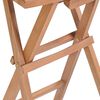 vidaXL Bar Stool Set of 4 Brown Solid teak wood Standard Foldable
